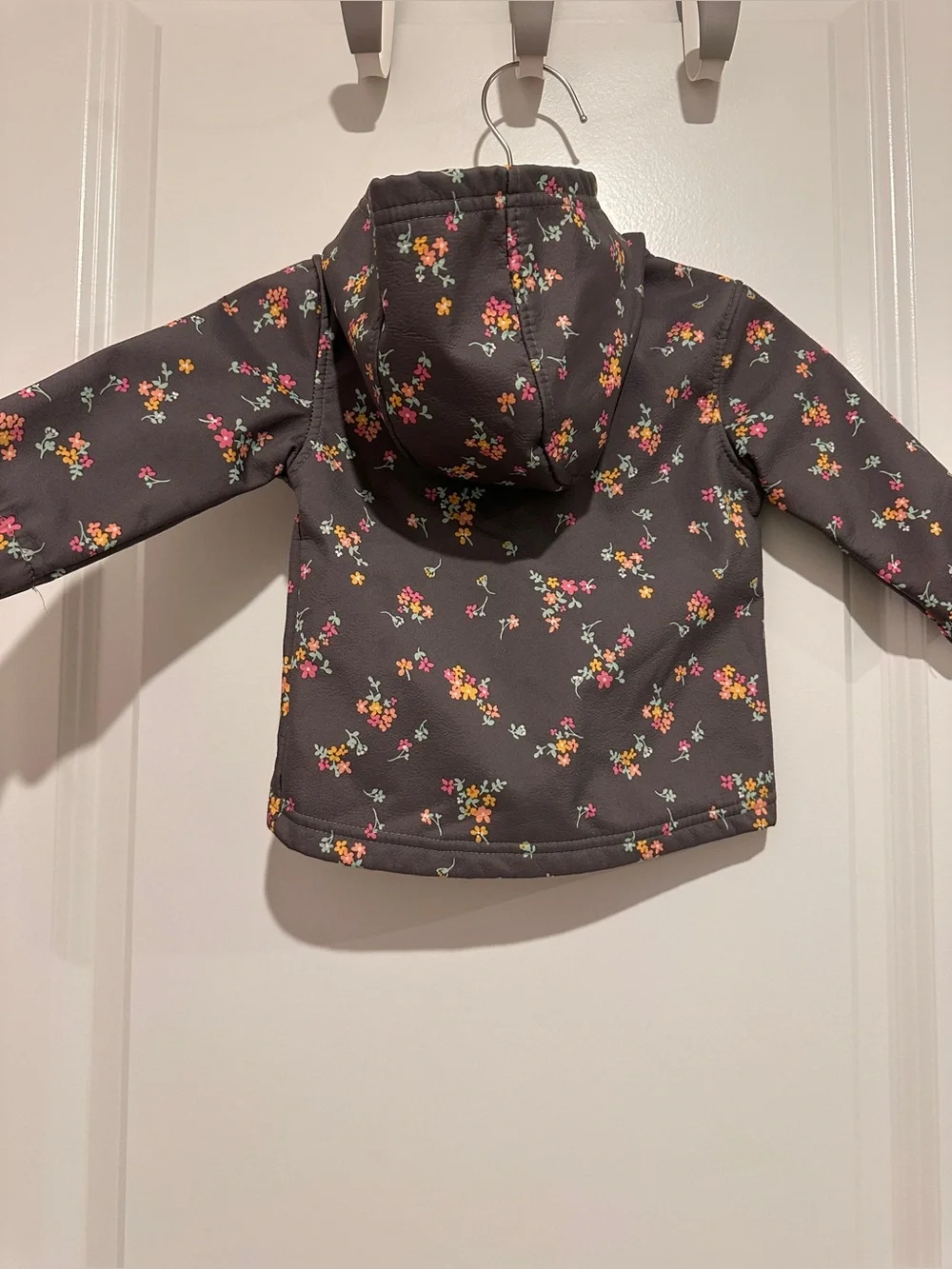 Body Glove Baby Girls' Charcoal Floral Hooded Jacket